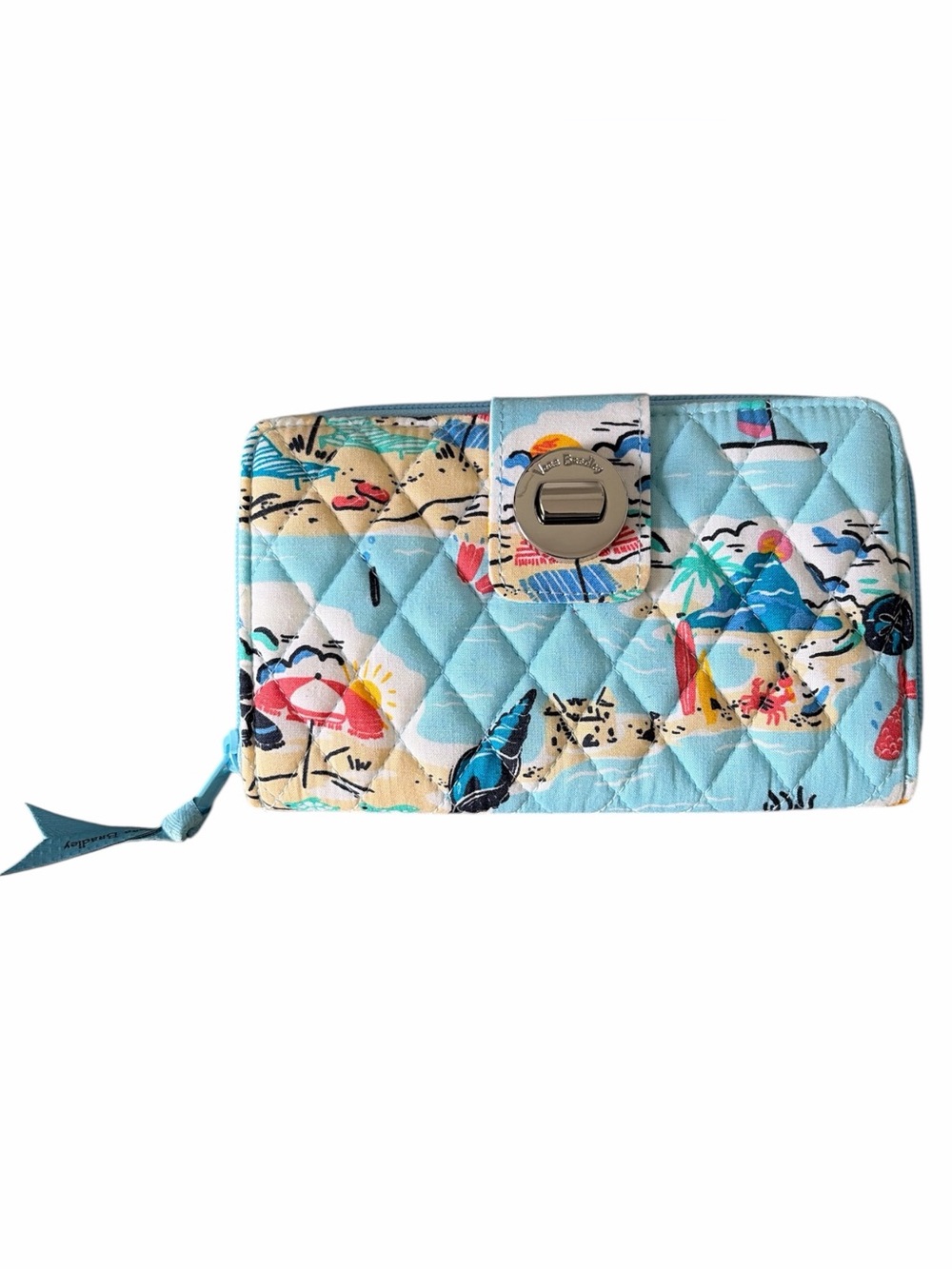 Vera Bradley RFID turnlock wallet “Beach Treasures” Print